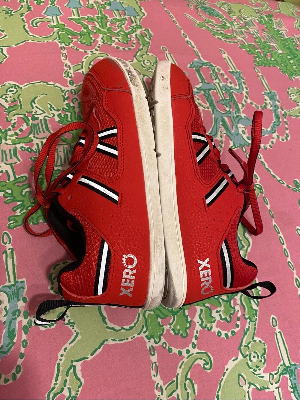 Xero red Prio Running Athletic Shoes Barefoot Minimalist Kids Size 2 - Picture 7 of 9